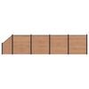 vidaXL Fence Panel 5 pcs WPC and Aluminium Brown