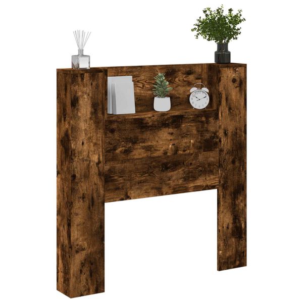 vidaXL Headboard Smoked Oak 100 x 16.5 x 103.5 cm Engineered Wood