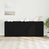 vidaXL Sideboard 3 pcs Black Oak 180 x 30 x 70 cm Engineered Wood