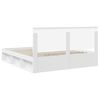 vidaXL Bed Frame with Headboard White 180 x 200 cm Solid Pine Wood