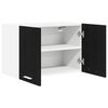 vidaXL Hanging Cabinet with Door Black Oak and White 60 x 31 x 40 cm