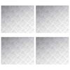 vidaXL Stair Tread 4 pcs 60 x 50 cm Silver Aluminium Rectangular