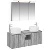 vidaXL Bathroom Cabinet Set 4 pcs Grey Sonoma Engineered Wood