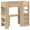 vidaXL Loft Bed Frame with Desk Sonoma Oak 75 x 190 cm Engineered Wood