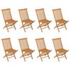 vidaXL 9 Piece Garden Dining Set Solid Teak Wood