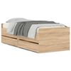 vidaXL Bed Frame with Drawers without Mattress Sonoma Oak 100x200 cm