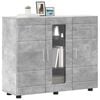 vidaXL Wooden Cabinet with Storage Concrete Grey 88.5 x 30.5 x 73 cm