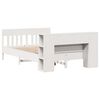 vidaXL Bookcase Bed without Mattress White 120x190 cm Small Double Solid Wood Pine