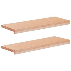 vidaXL Stair Treads 2 pcs 70 x 25 x 2 cm Natural Solid Beech Wood