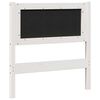 vidaXL Upholstered Headboard White 75 cm Solid Pine Wood