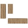 vidaXL TV Cabinet Set Wall-mounted 4 pcs Artisan oak 30.5 x 30 x 90 cm