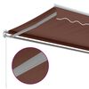 vidaXL Manual Retractable Awning Brown 500x350 cm
