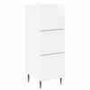 vidaXL Drawer Cabinet High Gloss White 33 x 34.5 x 92 cm