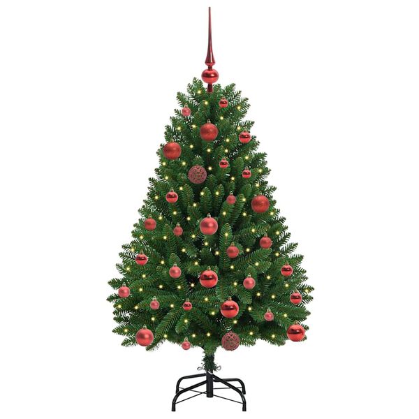 vidaXL Artificial Christmas Tree Green 120 cm PVC and Metal