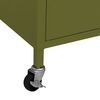 vidaXL Storage Cabinet Olive Green 60x35x56 cm Steel