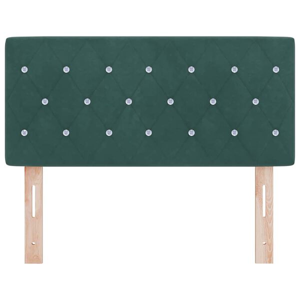 vidaXL Headboard with Headboard Dark Green 90 cm Faux Leather