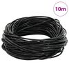 vidaXL Leather Cord Black &Oslash;1 mm x 10 m Leather
