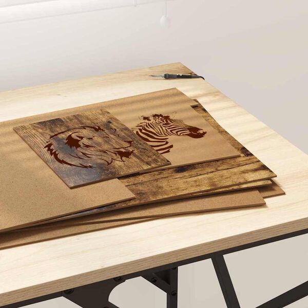 vidaXL Decor Panels 12 pcs Smoked Oak 30 x 42 x 0.27 cm