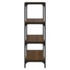 vidaXL Book Cabinet Brown Oak 40x33x100 cm Engineered Wood and Steel