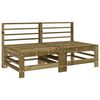 vidaXL 4 Piece Garden Lounge Set Impregnated Wood Pine