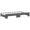 vidaXL Daybed with Trundle&Drawers without Mattress Dark Grey 90x190 cm Single