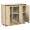 vidaXL LED Sideboard Sonoma Oak 90 x 32 x 75 cm Engineered Wood