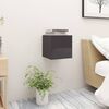 vidaXL Bedside Cabinet High Gloss Grey 30.5x30x30 cm Engineered Wood