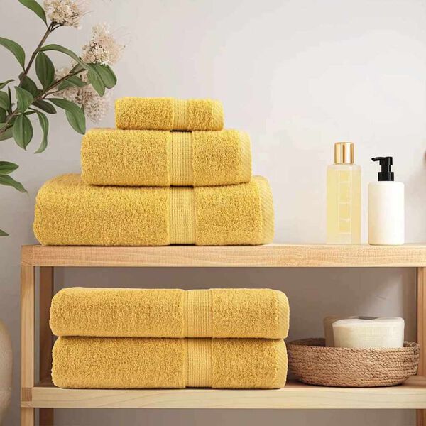 vidaXL Guest Towel SOLUND Gold Cotton