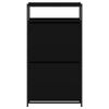 vidaXL Shoe Cabinet Black 60x34x112 cm Engineered Wood