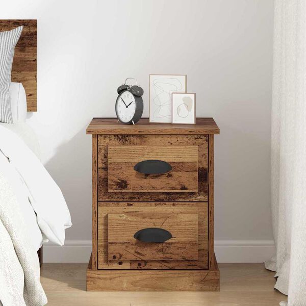 vidaXL Bedside Cabinet Old Wood 39 x 39 x 47.5 cm Engineered Wood