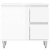 vidaXL Bathroom Cabinet High Gloss White 65x33x60 cm Engineered Wood