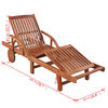 vidaXL Sun Lounger with Table Solid Acacia Wood