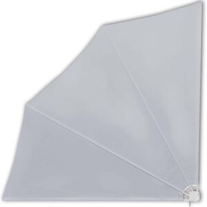 vidaXL Collapsible Balcony Side Awning Grey 140x140 cm