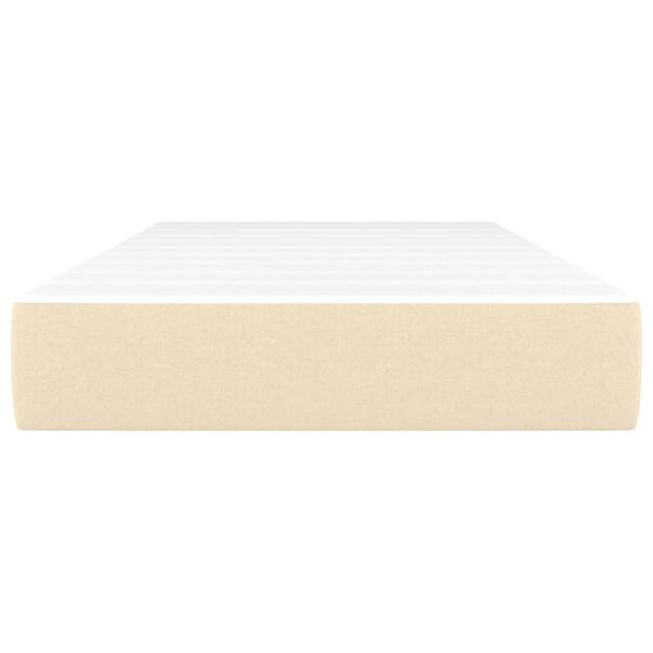 vidaXL Pocket Spring Bed Mattress Cream 90x190x20 cm Fabric