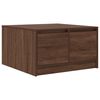 vidaXL Coffee Table with Drawers Brown Oak 70.5x70x40 cm