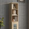 vidaXL Wall Cabinet Sonoma Oak 34.5x32.5x90 cm Engineered Wood