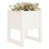 vidaXL Planters 2 pcs White 40x40x52.5 cm Solid Wood Pine