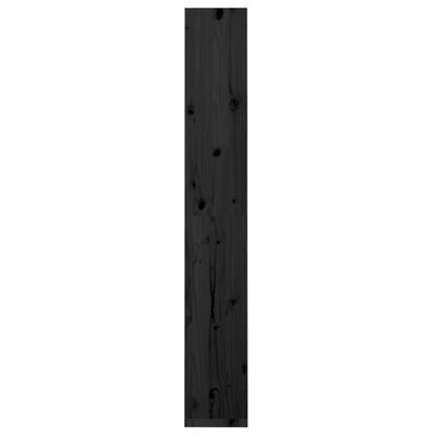 vidaXL Book Cabinet/Room Divider Black 60x30x199.5 cm Solid Wood Pine