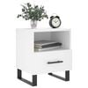 vidaXL Bedside Cabinet White 40x35x47.5 cm Engineered Wood