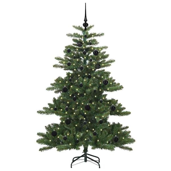 vidaXL Artificial Hinged Christmas Tree Green 150 cm PVC and Steel
