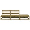 vidaXL Garden Sofa Armless with Footstool Impregnated Wood Pine