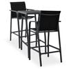 vidaXL Garden Bar Set | Black | Steel | Medium | Durable | Garden Bar Set