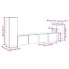 vidaXL 4 Piece TV Cabinet Set Wall-mounted Old Wood Engineered Wood