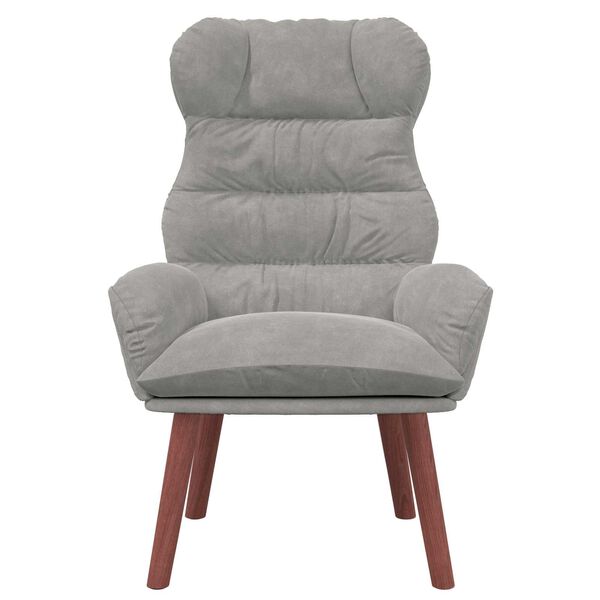 vidaXL Armchair Light Grey 69 x 74 x 93 cm Velvet