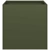 vidaXL Planter Olive Green 40x40x40 cm Cold-rolled Steel
