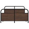 vidaXL Metal Bed Frame without Mattress Brown Oak 140x200 cm