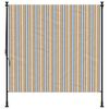 vidaXL Outdoor Roller Blind Yellow and White 150x270 cm Fabric&Steel