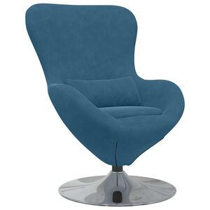 vidaXL Egg Chair Blue 63 x 73 x 90 cm Velvet