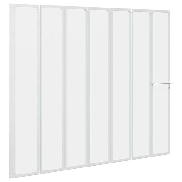 vidaXL Bath Screen Folding Frosted 168 x 140 cm Aluminium & PP Panel