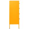 vidaXL Chest of Drawers Mustard Yellow 80x35x101.5 cm Steel